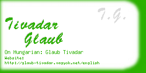 tivadar glaub business card